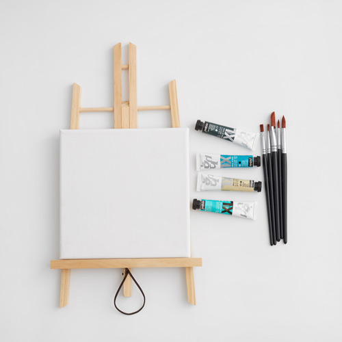 Mini canvas easel craft set